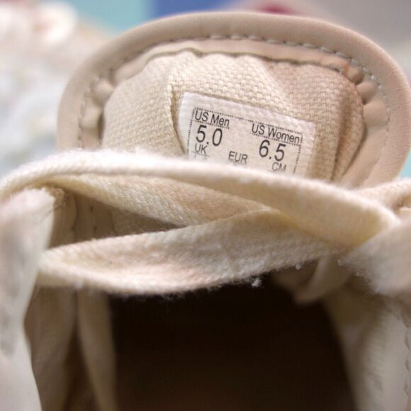 Vans Old Skool Platform Woven‎ Blanc De Blanc Sneakers Unisex Men 5 Women 6.5 US - Picture 5 of 5